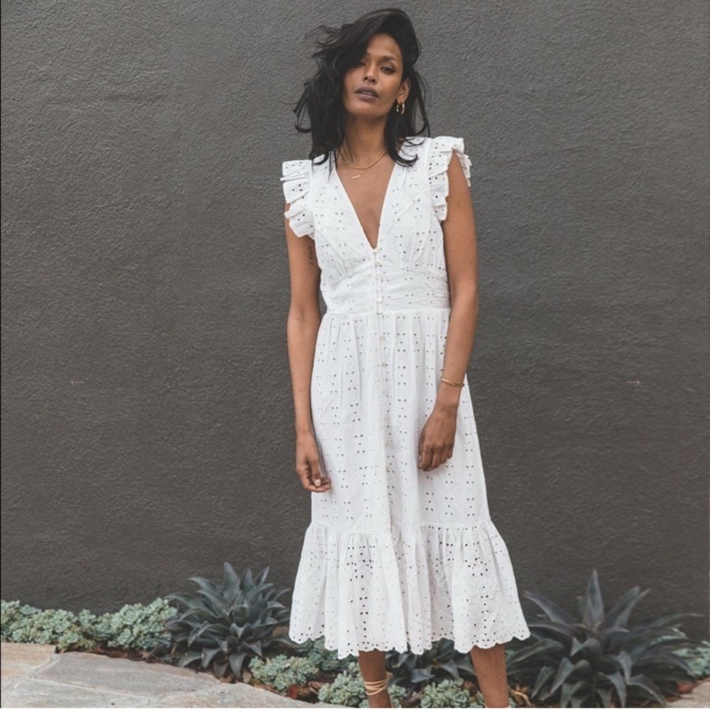 NWT Cleobella Brielle‎ MIDI Dress Ivory